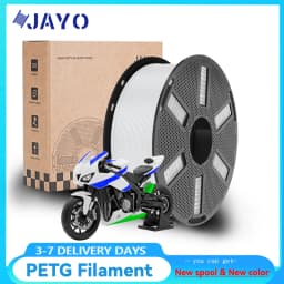 JAYO PETG Clear 3D Printer Filament 1.75 ±0.02mm 1.1kg/roll High Toughness Neatly Wound Filament Fit Most FDM Printer