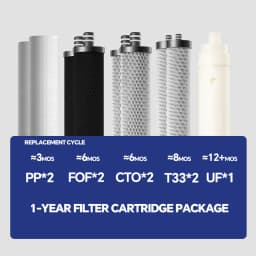 Upgrad Household Intelligent 5-Stage Ultrafiltration Water Purification System with Scale Inhibition Carbon Kitchen Water Filt
