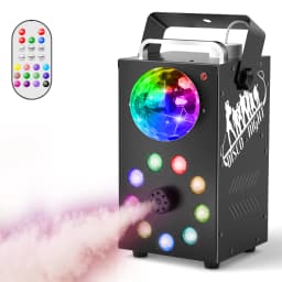 U'King 700W Smoke Machine Wireless Remote Control Effect Fogger 3in1 LED RGB Stage Light Fog Machine DJ Halloween Christmas