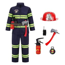 Kids Firefighter Halloween Cosplay Uniform Toys Children Firemen Role Work Clothing Suit Boy Girl Performance Party Costumes