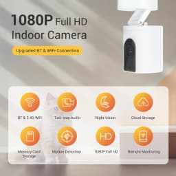 BoyKeep Indoor Security Baby Camera Home Security Wifi 1080P Pet Dog 2-Way Talk Camera with Phone App Motion Detection K11