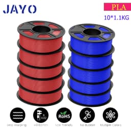 JAYO 3D Filament PLA 8Rolls 10Rolls 175mm 3D Printing No Bubbles No Drawing Smooth Multiple Colors Optional 11kg For 3D Printing