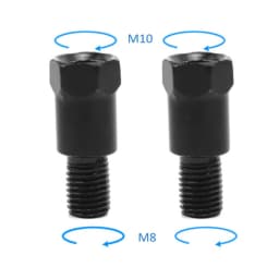 Motorcycle Rearview Mirrors Adapters M10 10MM M8 8MM Right Left Hand Thread Clockwise Anti-clock Conversion Bolt Screws