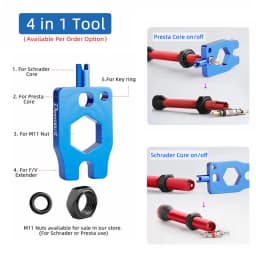Deemount Brass Presta Valve Core 2/6/12PCS CNC-machined French Valve MTB Road Bike FV Tubes Service Parts Optional Tool
