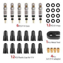 Deemount Brass Presta Valve Core 2/6/12PCS CNC-machined French Valve MTB Road Bike FV Tubes Service Parts Optional Tool