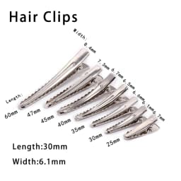 20/50pcs 25-60mm Hair Clip For Jewelry Making Single Prong Alligator Hairpin With Teeth Blank Setting Base For DIY Hair Clips