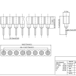 10Pcs/Lot Single Row 40Pin 2.54mm Round Female Pin Header