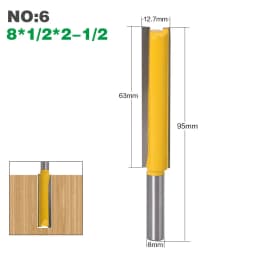 1Pcs 8mm" Shank Long Cleaning Bottom Router Bit Cutter CNC Woodworking Clean Bits