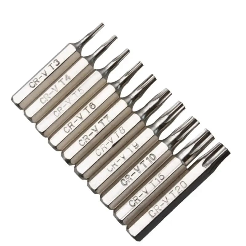 10PCS CR-V Torx Screwdriver Bits Set T3 T4 T5 T6 T7 T8 T9 T10 T15 T20 Mobile Repair Bit Plum Blossoms Repairing Head M89B