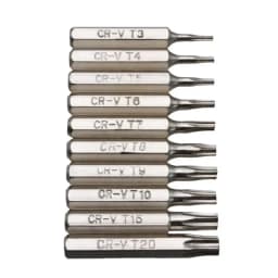 10PCS CR-V Torx Screwdriver Bits Set T3 T4 T5 T6 T7 T8 T9 T10 T15 T20 Mobile Repair Bit Plum Blossoms Repairing Head M89B