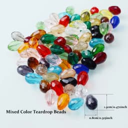 6x8mm Austria Faceted Teardrop Glass Beads AB Color Waterdrop Crystal Beads Loose Spacer Beads for Jewelry Making DIY Bracelet