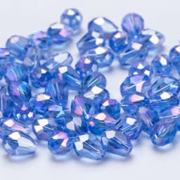 6x8mm Austria Faceted Teardrop Glass Beads AB Color Waterdrop Crystal Beads Loose Spacer Beads for Jewelry Making DIY Bracelet