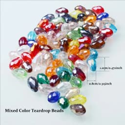 6x8mm Austria Faceted Teardrop Glass Beads AB Color Waterdrop Crystal Beads Loose Spacer Beads for Jewelry Making DIY Bracelet