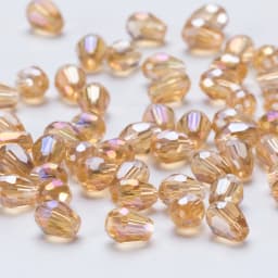 6x8mm Austria Faceted Teardrop Glass Beads AB Color Waterdrop Crystal Beads Loose Spacer Beads for Jewelry Making DIY Bracelet