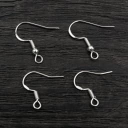 50pcs (25 Pair) 16mm 925 Sterling Silver Plated Findings Earring Hooks Clasp Accessories For Jewelry Making Wholesale Jewelrys