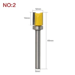 1pc Bearing Flush Trim Router Bit for Wood 6mm Shank Straight Bit Tungsten Woodworking Milling Cutter Tool