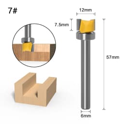 1pc Bearing Flush Trim Router Bit for Wood 6mm Shank Straight Bit Tungsten Woodworking Milling Cutter Tool