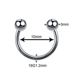 1PC G23 Titanium Nose Rings Lip Eyebrow Piercings Ear Septum Helix Cartilage Piercing Labret Nariz Septum Piercings Body Jewelry