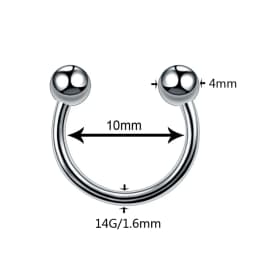 1PC G23 Titanium Nose Rings Lip Eyebrow Piercings Ear Septum Helix Cartilage Piercing Labret Nariz Septum Piercings Body Jewelry