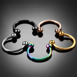 1PC G23 Titanium Nose Rings Lip Eyebrow Piercings Ear Septum Helix Cartilage Piercing Labret Nariz Septum Piercings Body Jewelry
