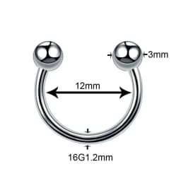 1PC G23 Titanium Nose Rings Lip Eyebrow Piercings Ear Septum Helix Cartilage Piercing Labret Nariz Septum Piercings Body Jewelry