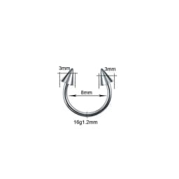 1PC G23 Titanium Nose Rings Lip Eyebrow Piercings Ear Septum Helix Cartilage Piercing Labret Nariz Septum Piercings Body Jewelry