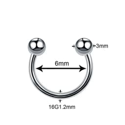 1PC G23 Titanium Nose Rings Lip Eyebrow Piercings Ear Septum Helix Cartilage Piercing Labret Nariz Septum Piercings Body Jewelry