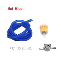 ZS Racing Universal 6mm Motorcycle Petrol Fuel Tap Inline Petcock Switch 1M Fuel Pipe Hose + 1 Oil Filters+ 4 Clips