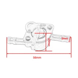 ZS Racing Universal 6mm Motorcycle Petrol Fuel Tap Inline Petcock Switch 1M Fuel Pipe Hose + 1 Oil Filters+ 4 Clips