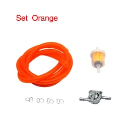 ZS Racing Universal 6mm Motorcycle Petrol Fuel Tap Inline Petcock Switch 1M Fuel Pipe Hose + 1 Oil Filters+ 4 Clips