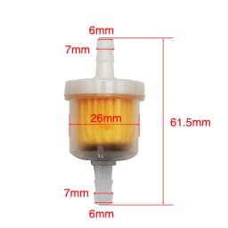 ZS Racing Universal 6mm Motorcycle Petrol Fuel Tap Inline Petcock Switch 1M Fuel Pipe Hose + 1 Oil Filters+ 4 Clips