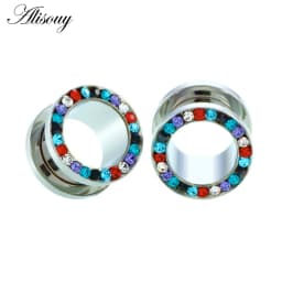 1pc 316L Stainless Steel Ear Plugs and Tunnels Ear Piercings Earlets Screwed Earring Expander Ear Gauges Body Jewelry Piercings