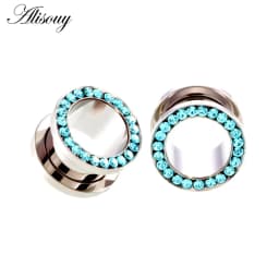 1pc 316L Stainless Steel Ear Plugs and Tunnels Ear Piercings Earlets Screwed Earring Expander Ear Gauges Body Jewelry Piercings
