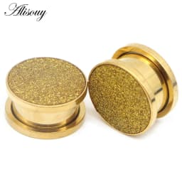 1pc 316L Stainless Steel Ear Plugs and Tunnels Ear Piercings Earlets Screwed Earring Expander Ear Gauges Body Jewelry Piercings