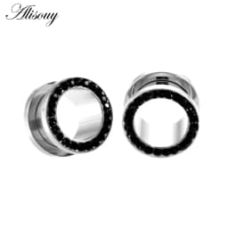 1pc 316L Stainless Steel Ear Plugs and Tunnels Ear Piercings Earlets Screwed Earring Expander Ear Gauges Body Jewelry Piercings