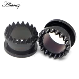 1pc 316L Stainless Steel Ear Plugs and Tunnels Ear Piercings Earlets Screwed Earring Expander Ear Gauges Body Jewelry Piercings