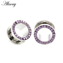 1pc 316L Stainless Steel Ear Plugs and Tunnels Ear Piercings Earlets Screwed Earring Expander Ear Gauges Body Jewelry Piercings