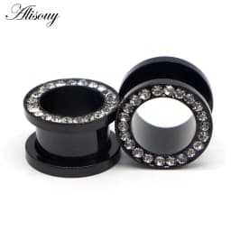 1pc 316L Stainless Steel Ear Plugs and Tunnels Ear Piercings Earlets Screwed Earring Expander Ear Gauges Body Jewelry Piercings