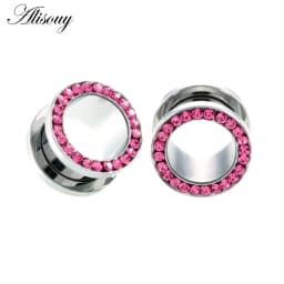 1pc 316L Stainless Steel Ear Plugs and Tunnels Ear Piercings Earlets Screwed Earring Expander Ear Gauges Body Jewelry Piercings