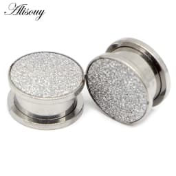 1pc 316L Stainless Steel Ear Plugs and Tunnels Ear Piercings Earlets Screwed Earring Expander Ear Gauges Body Jewelry Piercings