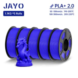 JAYO PLA + Filament Upgrade 2.0 5 Rolls PLA plus 3D Printer Filament Toughness 3D Printing Material For FDM No Tangle