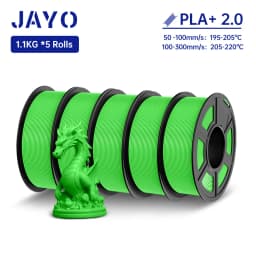 JAYO PLA + Filament Upgrade 2.0 5 Rolls PLA plus 3D Printer Filament Toughness 3D Printing Material For FDM No Tangle