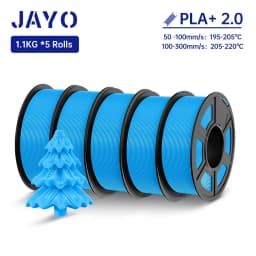JAYO PLA + Filament Upgrade 2.0 5 Rolls PLA plus 3D Printer Filament Toughness 3D Printing Material For FDM No Tangle