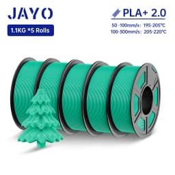 JAYO PLA + Filament Upgrade 2.0 5 Rolls PLA plus 3D Printer Filament Toughness 3D Printing Material For FDM No Tangle