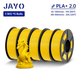 JAYO PLA + Filament Upgrade 2.0 5 Rolls PLA plus 3D Printer Filament Toughness 3D Printing Material For FDM No Tangle