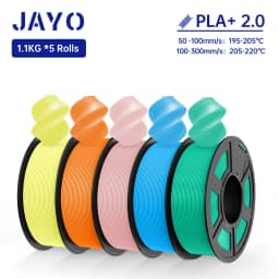 JAYO PLA + Filament Upgrade 2.0 5 Rolls PLA plus 3D Printer Filament Toughness 3D Printing Material For FDM No Tangle
