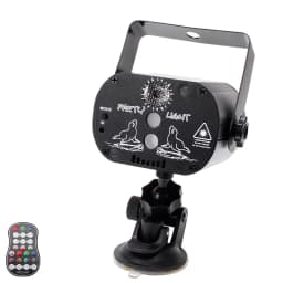 Gwong Mini RG Laser + RGB LED Party Light Remote Control Stage Effect Lighting with Suction Cup for DJ Concert Party Club KTV Disco