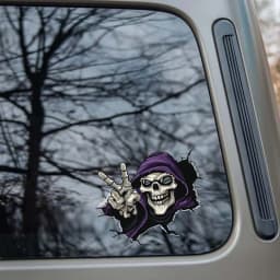 Skull Car Stickers And Decals 3D Skull Car Sticker Skull Car Sticker Adhesive Halloween Window Decals Halloween Decorative