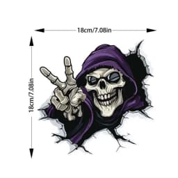Skull Car Stickers And Decals 3D Skull Car Sticker Skull Car Sticker Adhesive Halloween Window Decals Halloween Decorative