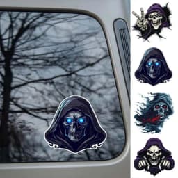 Skull Car Stickers And Decals 3D Skull Car Sticker Skull Car Sticker Adhesive Halloween Window Decals Halloween Decorative